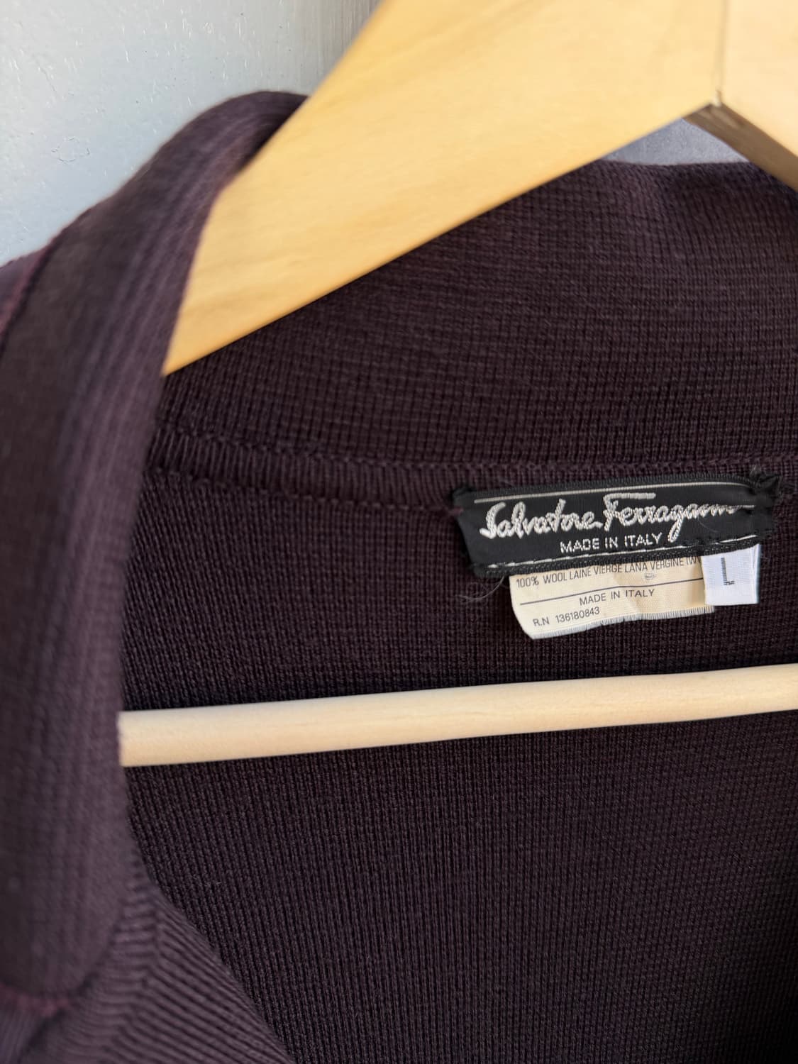 L/ 페라가모 버진울 롱 가디건 자켓 상품이미지5