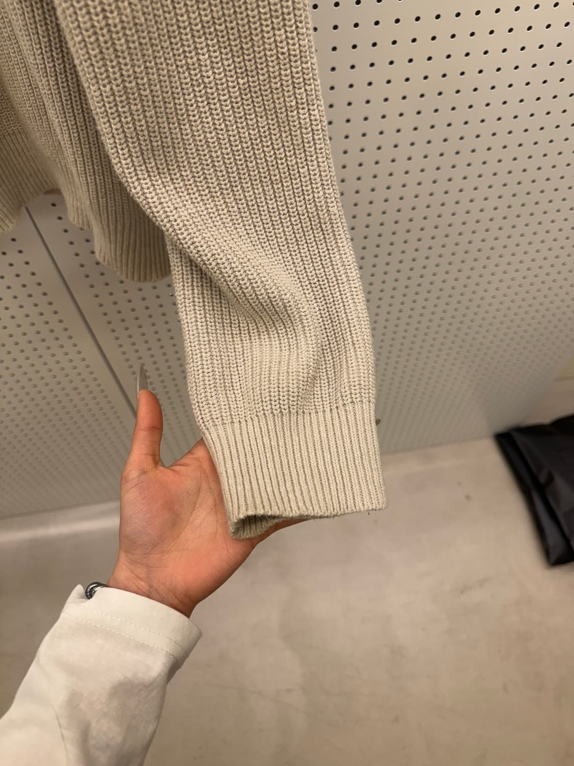 키뮤어 하프집업 니트 베이지 U892 상품이미지4