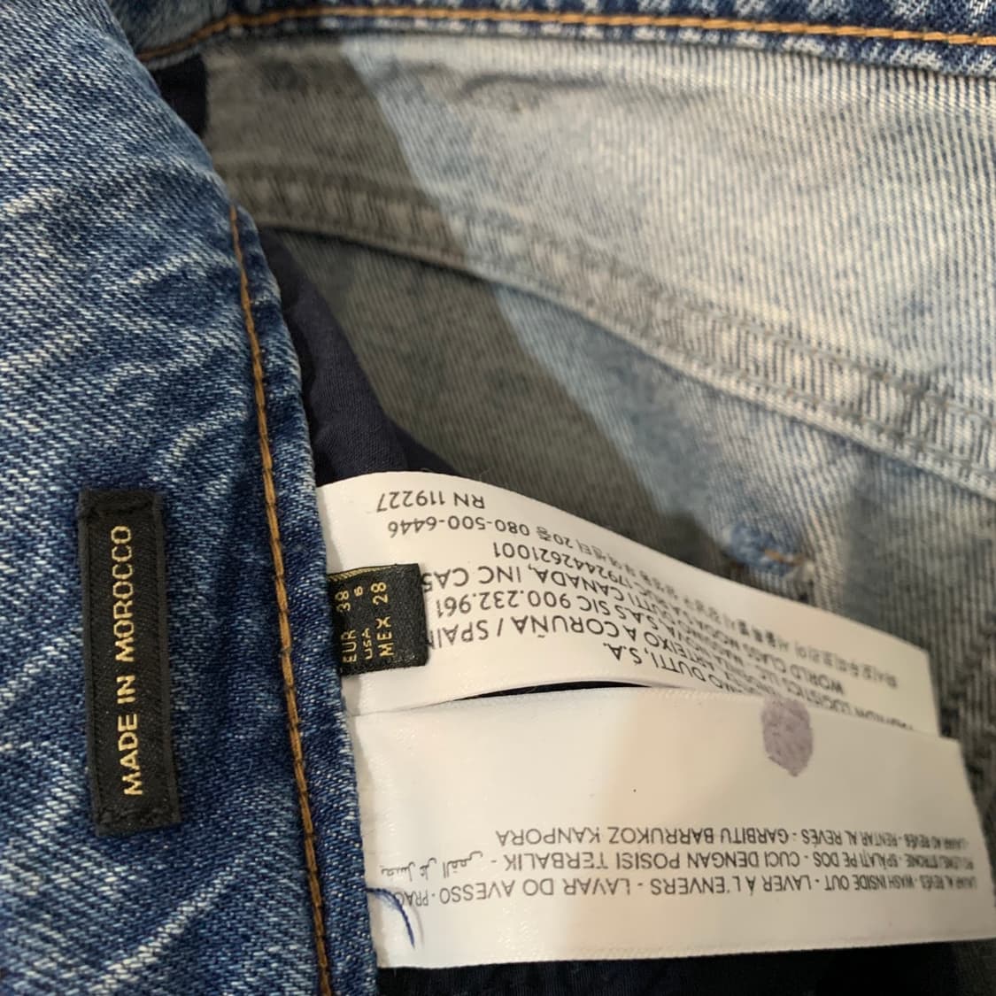 28인치 마시모두띠 일자 워싱 데님 청바지 상품이미지5