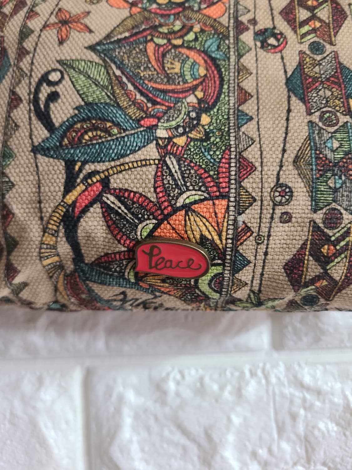 삭루츠 프린트 패턴 프린지 크로스백 상품이미지6