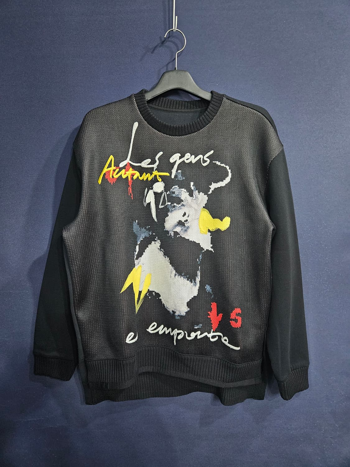 시스템옴므 자수 프린팅 남성 오버핏 105 맨투맨  상품이미지1