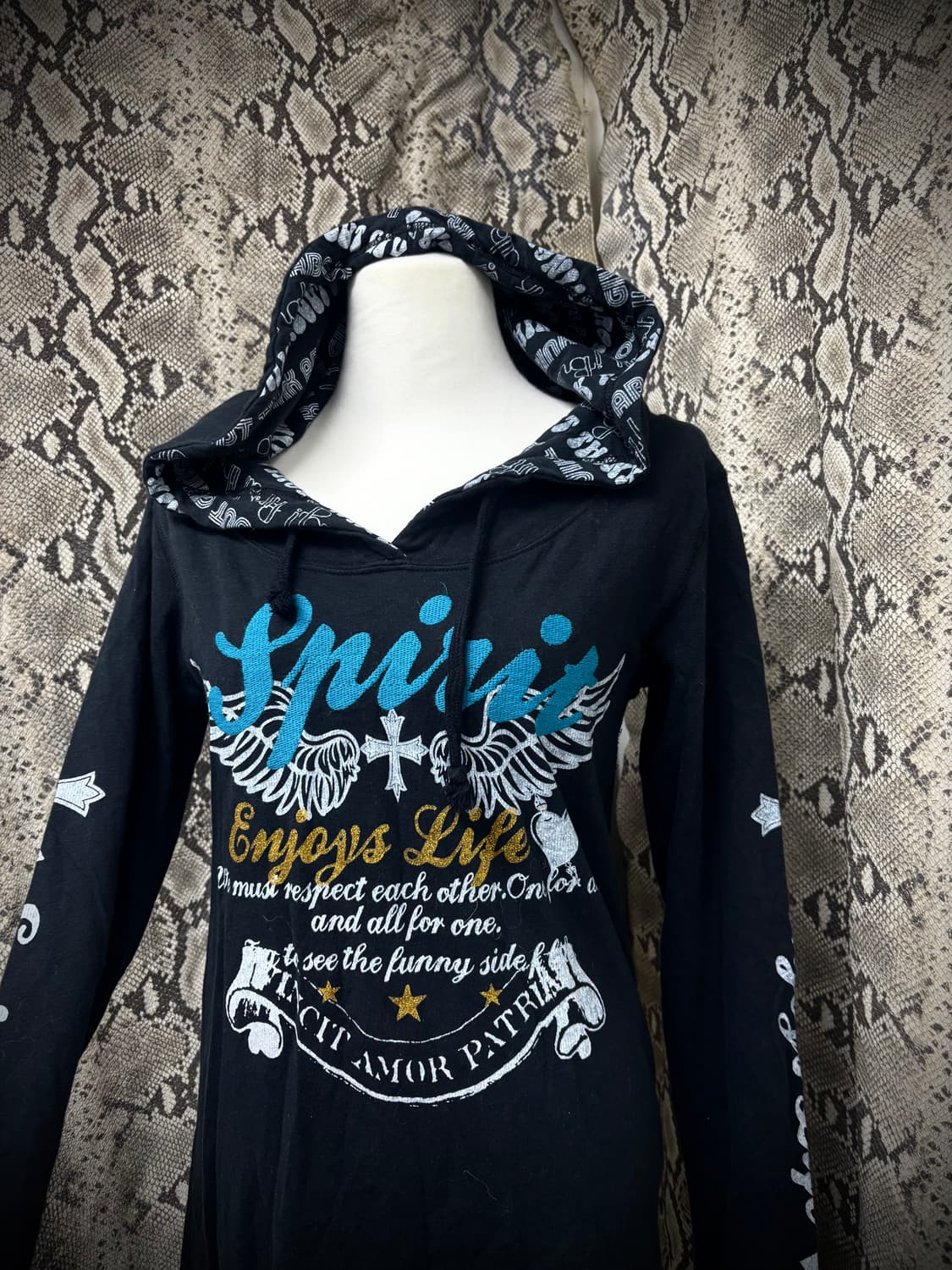 [00‘s] Wings&Cross Print Hoodie Sleeve 상품이미지7
