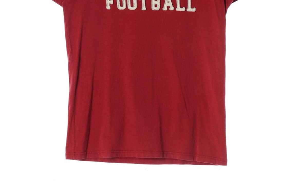 아베크롬비 앤 피치 레드 레터링 반팔티 L 상품이미지4