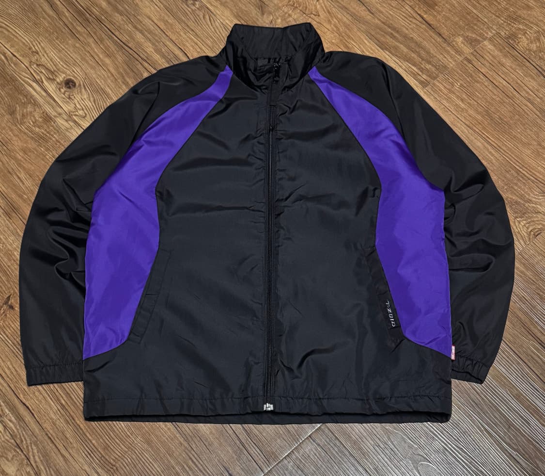 티조드 미즈노 블랙 퍼플 바람막이 점퍼 상품이미지2