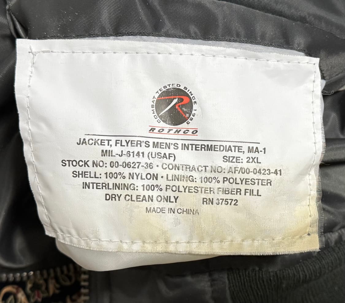 로스코 MA-1 항공점퍼 세이즈그린 2XL 상품이미지3