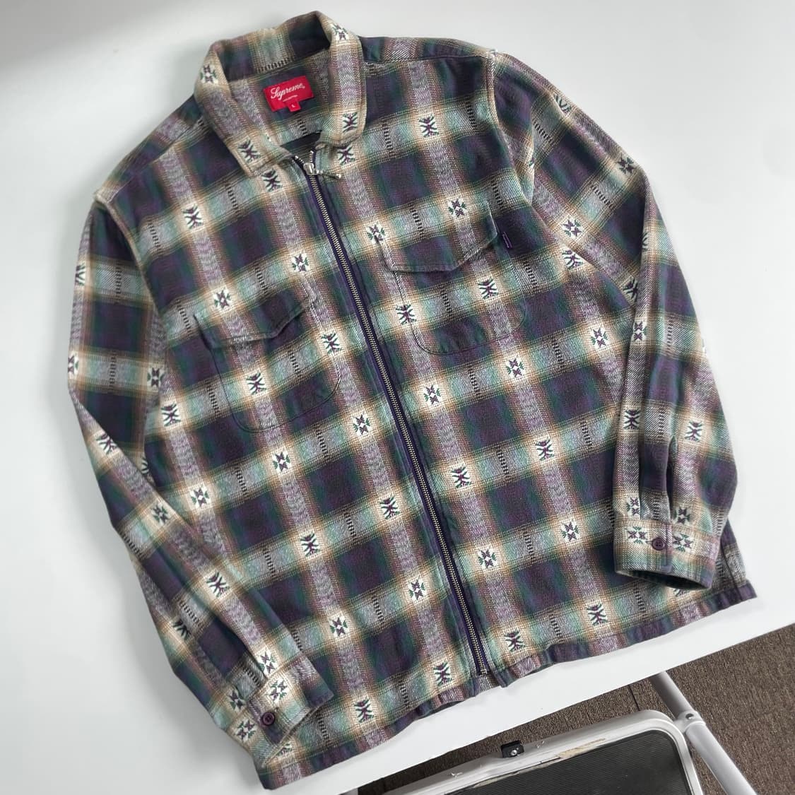 Supreme 슈프림 23F/W 페이드 플란넬 집업 자켓 상품이미지3
