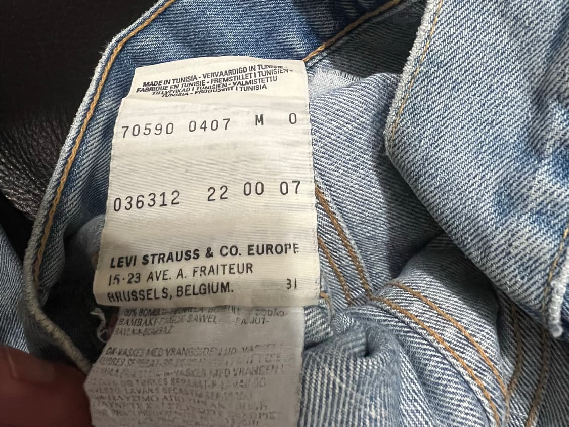 리바이스 연청 데님 70550 m 상품이미지3