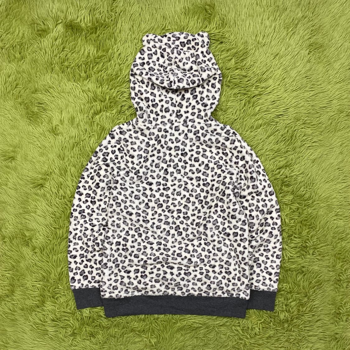 ETIENNE 레오파드 캣 이어 후드 플리스 자켓 상품이미지5