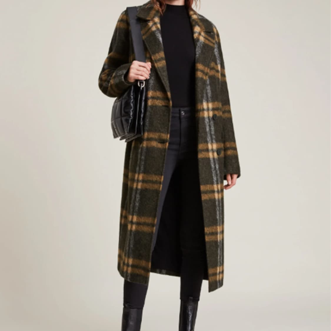 올세인츠 울 체크 롱 코트 여성 S 겨울 모직 사랑봉봉 상품이미지2