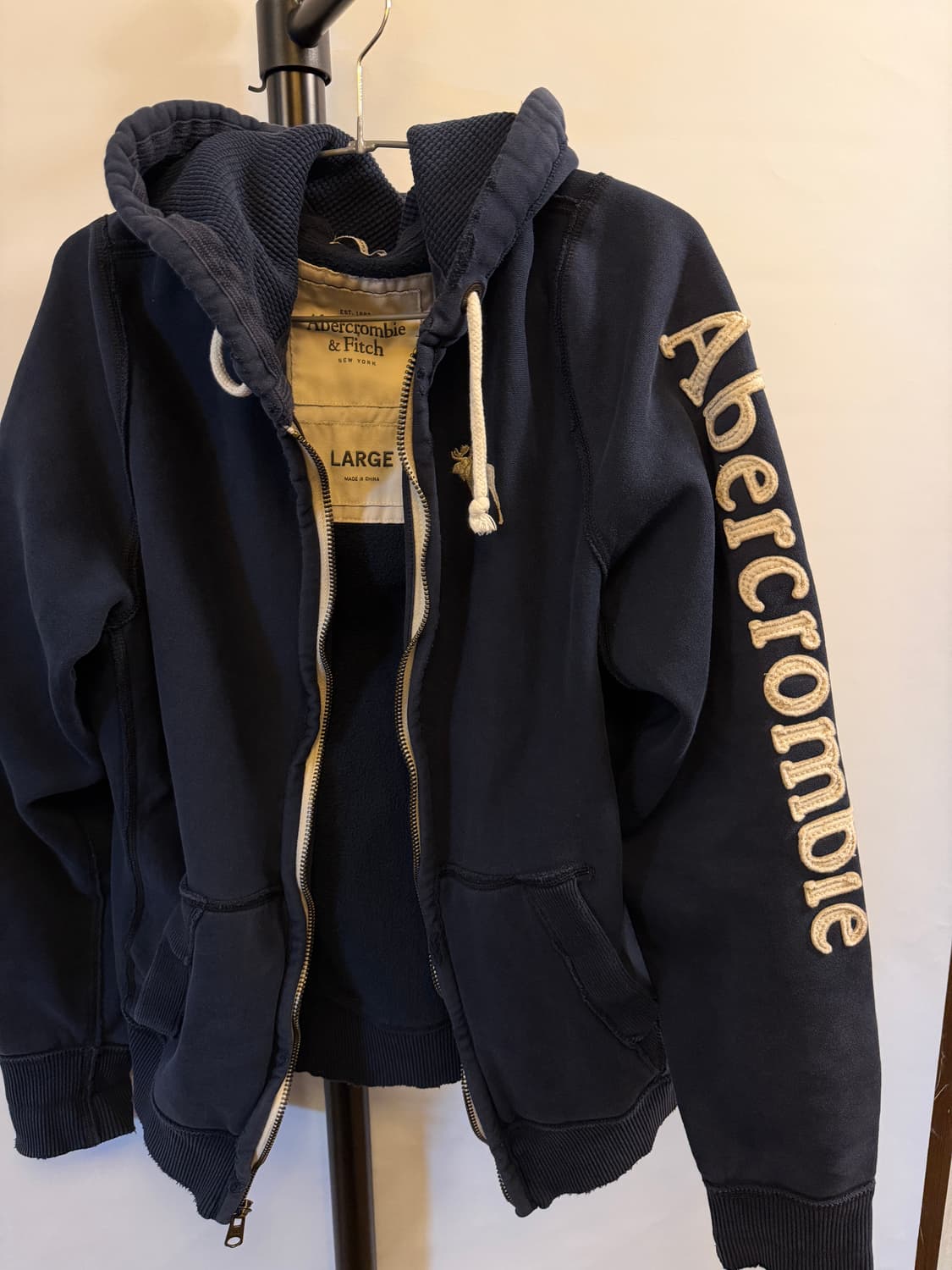 아베크롬비 y2k 사이드레터링 후드집업 상품이미지2