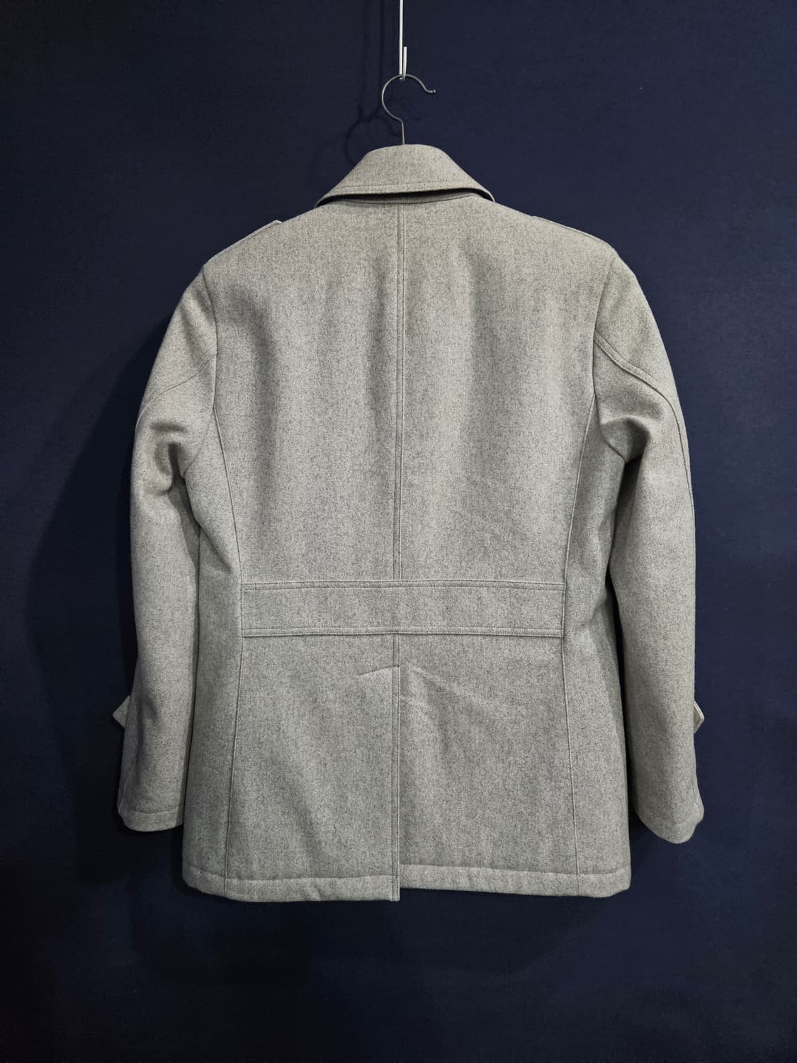 버버리 블랙라벨 아이보리 남성 슬림핏 95 반코트 자켓  상품이미지2