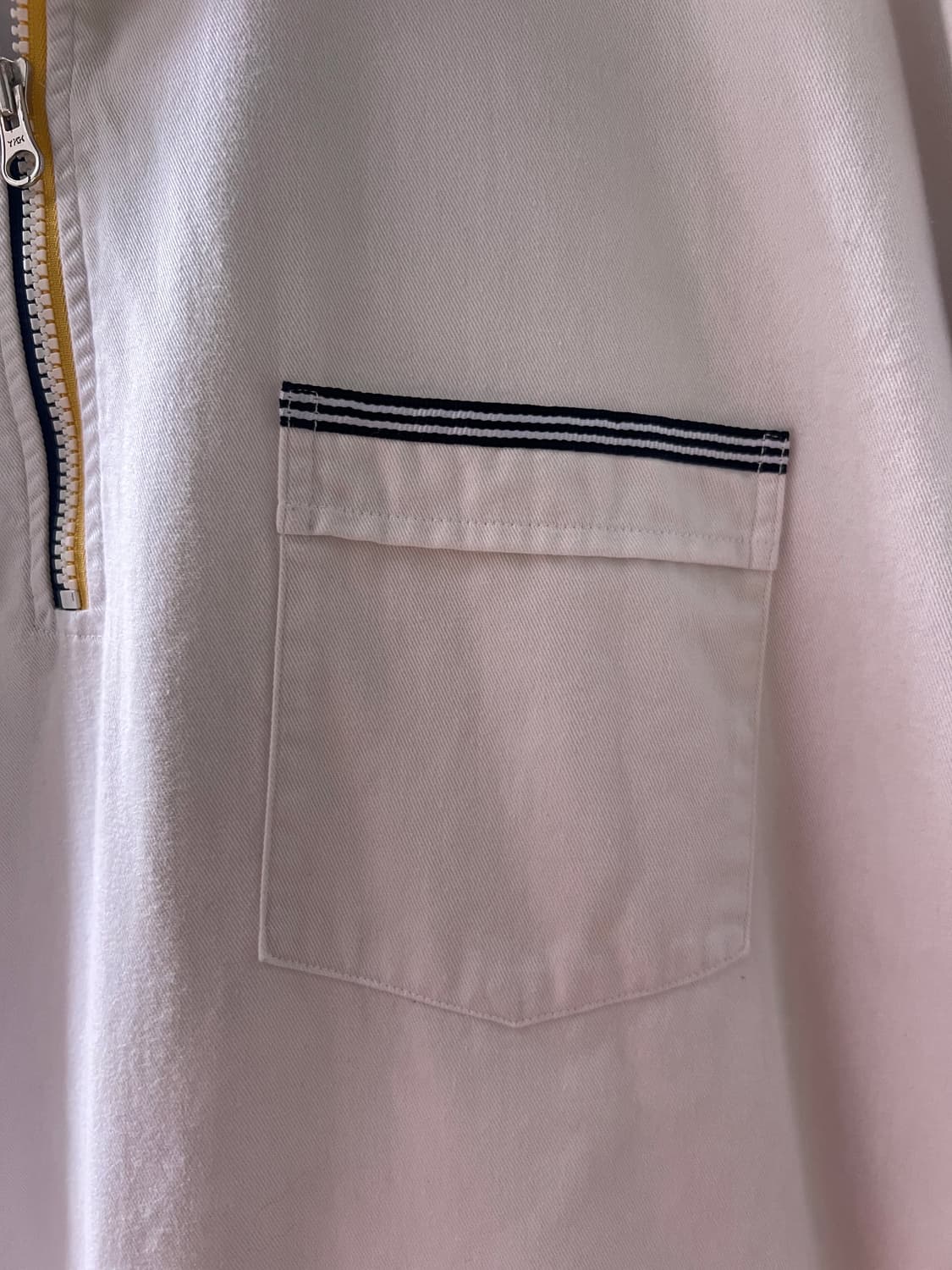 [XL]90's 타미힐피거 싱글포켓 하프 집업 셔츠 상품이미지5