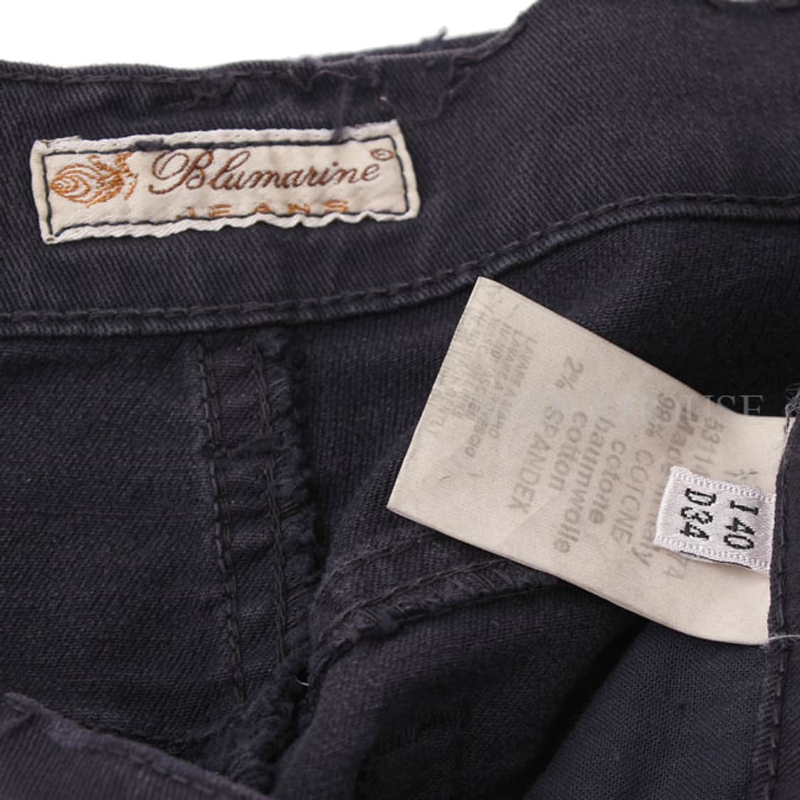 블루마린 딥퍼플 데미지 시퀸자수 데님스커트 (이탈40) 상품이미지4