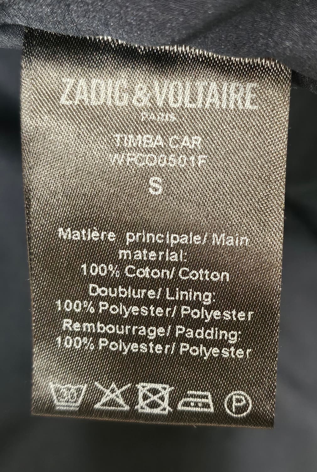 쟈딕앤볼테르 누빔 패딩셔츠 S 여성 패딩체크자켓 AC98 상품이미지6