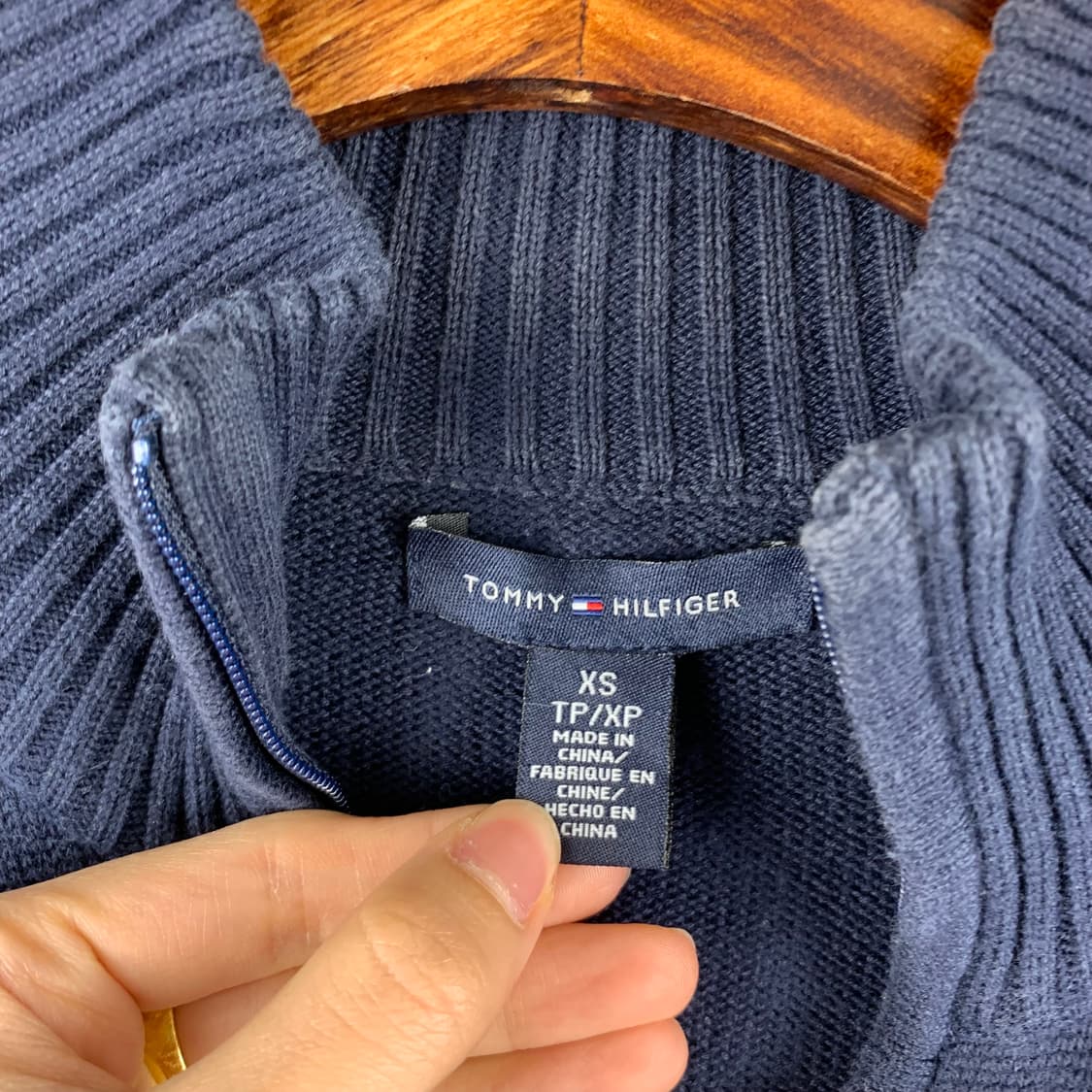 타미힐피거 네이비 가디건 니트집업 상품이미지5