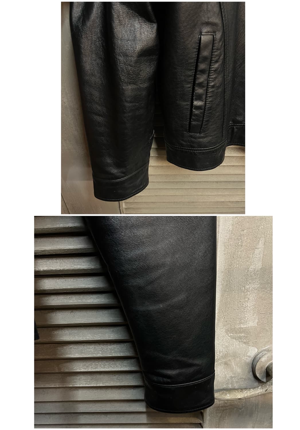 빈티지 레더 집업 자켓 블랙 #csz2142 상품이미지7