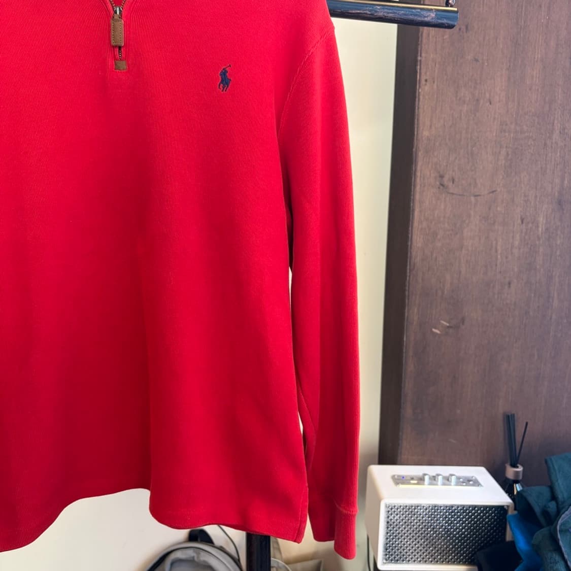 15759 - 폴로 랄프로렌 레드 반집업 니트 상품이미지4