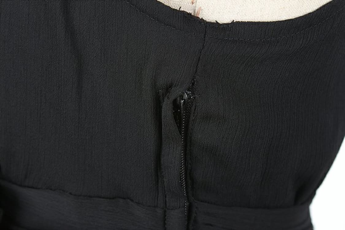 H&M 시스루 시어서커 지지미 뷔스티에 끈나시 A라인 플레어 미니 원피스 상품이미지5