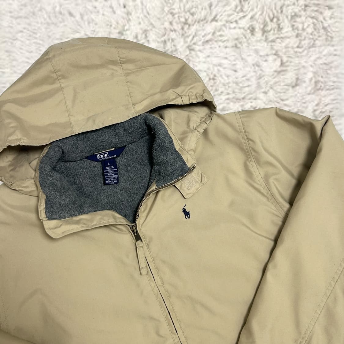 폴로 후리스안감 베이지 폴리쉘 자켓 상품이미지5