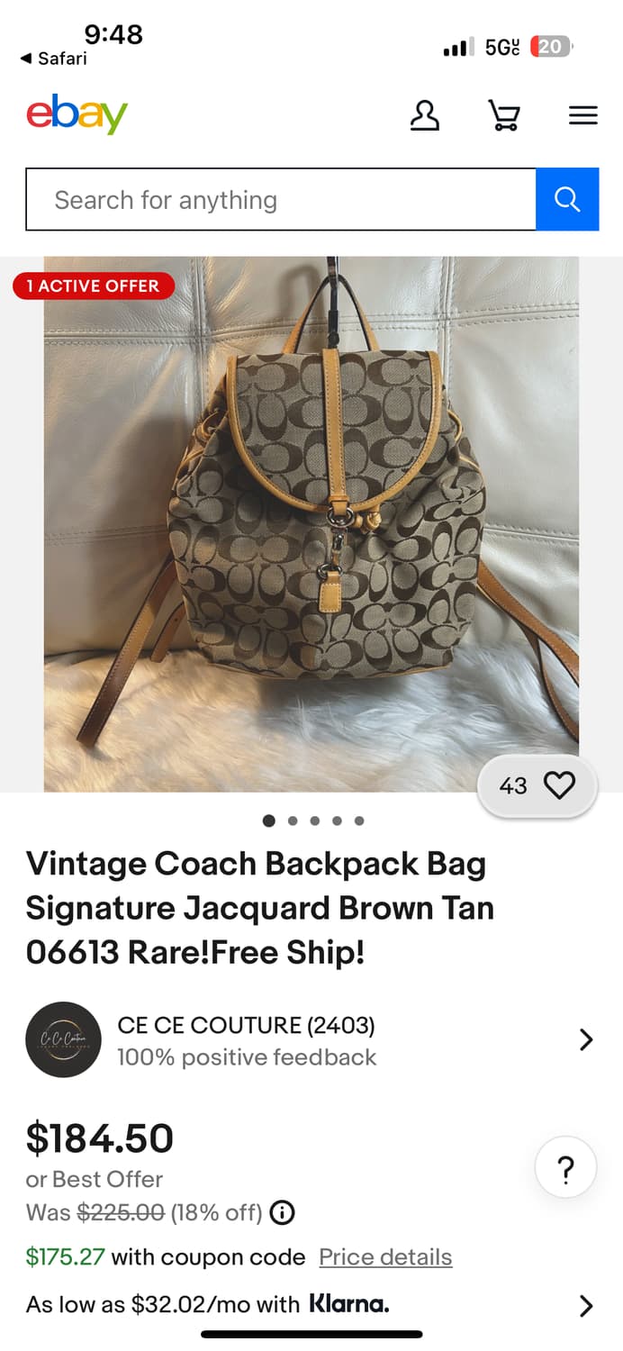 코치 Mini Sack 백팩 상품이미지8