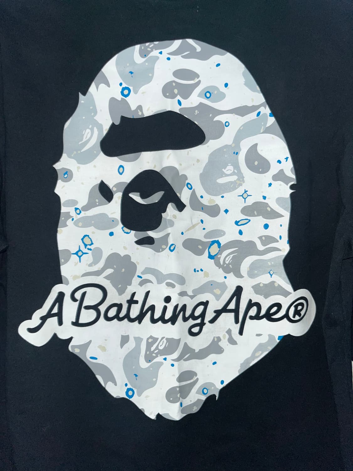 베이프 정품 야광 카모 컬리지 롱 슬리브 티 상품이미지4