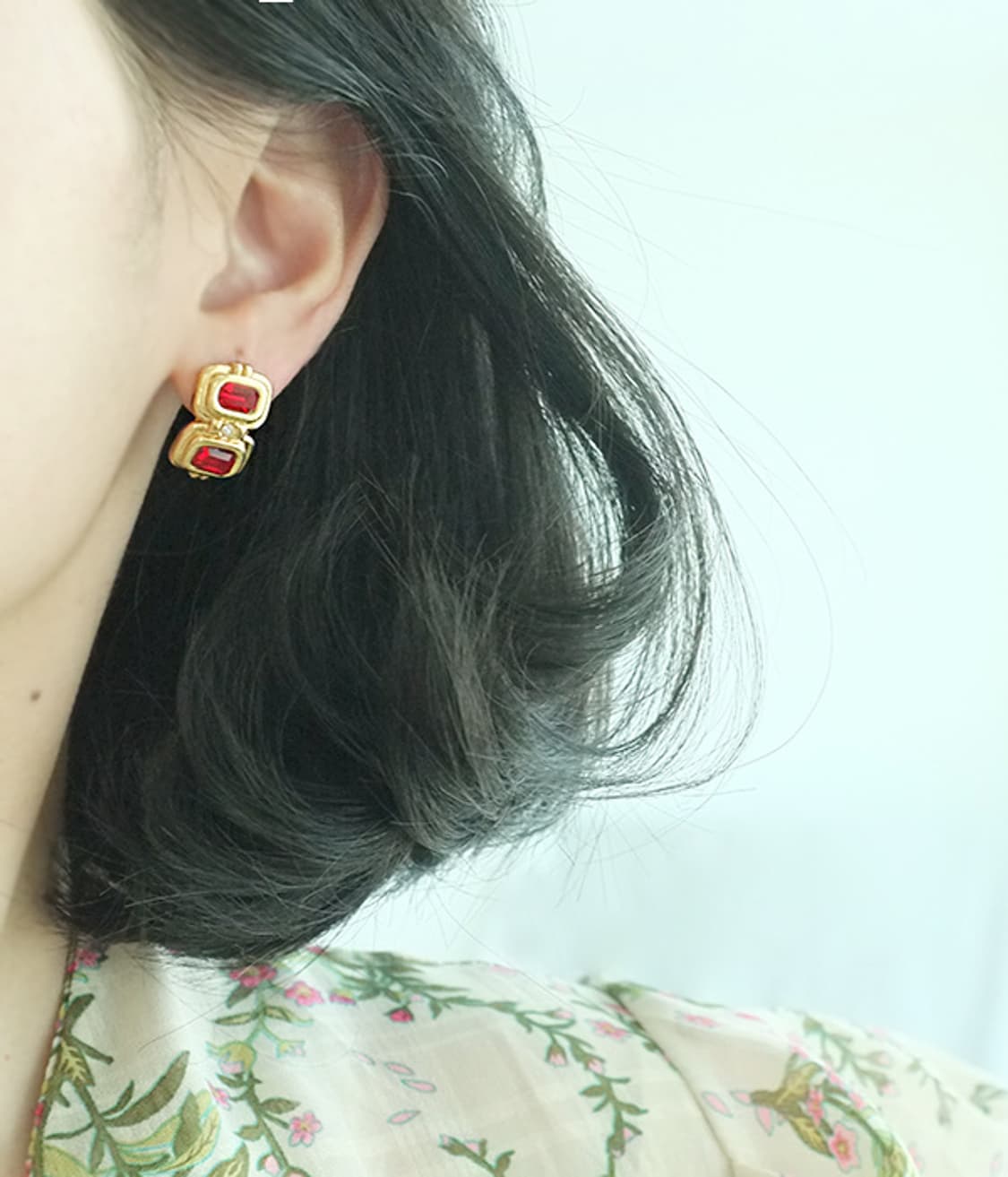 에이본 레드 라인스톤 빈티지귀걸이 상품이미지3