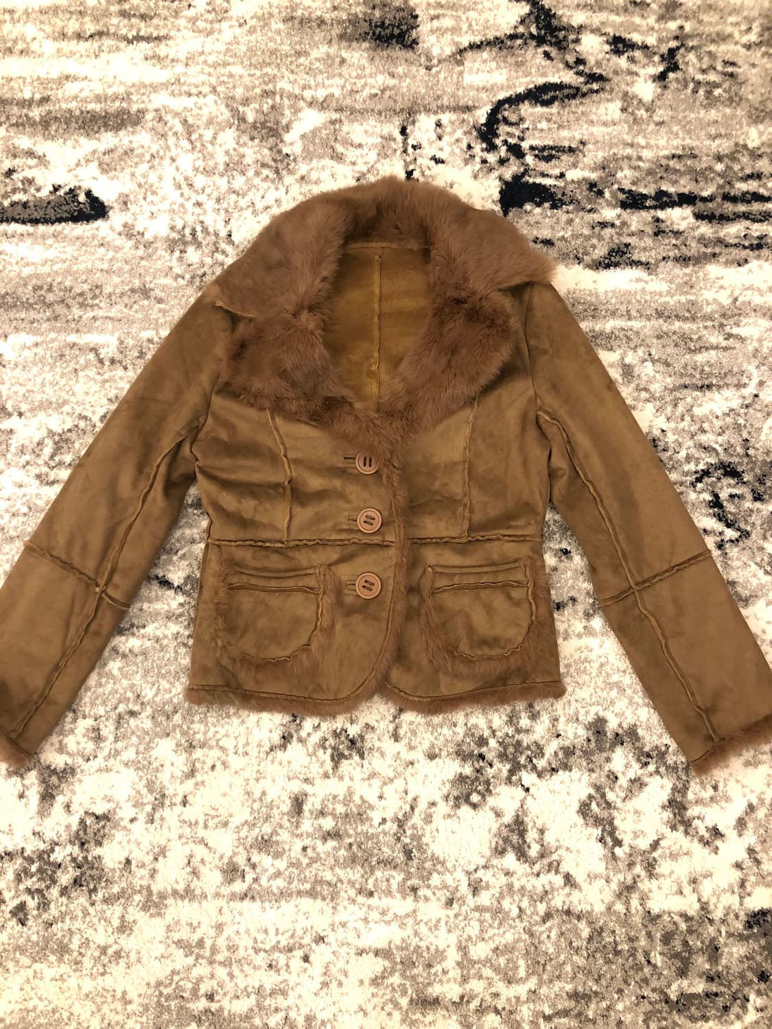 00‘s 브라운 퍼 자켓 상품이미지1