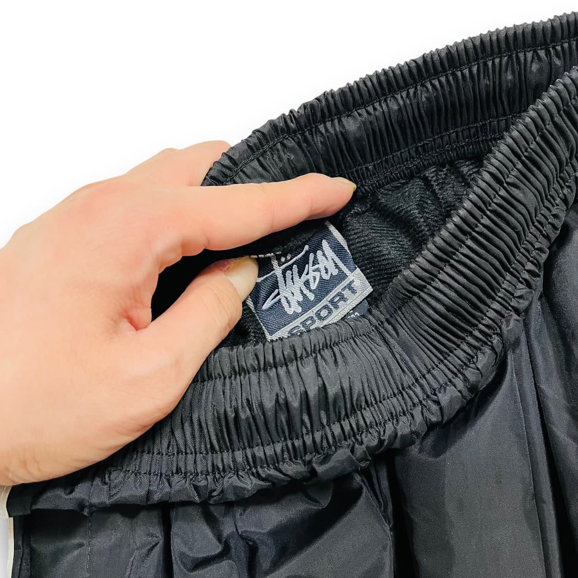 스투시 90s 아카이브 사이드 화이트 라인 나일론 팬츠 상품이미지6