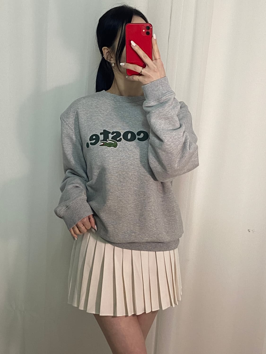 라코스테 빅로고 와펜 맨투맨 상품이미지1