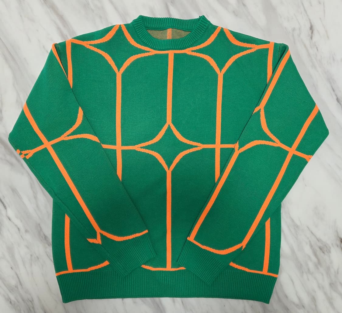 여성 패턴 크루넥 니트 상품이미지1