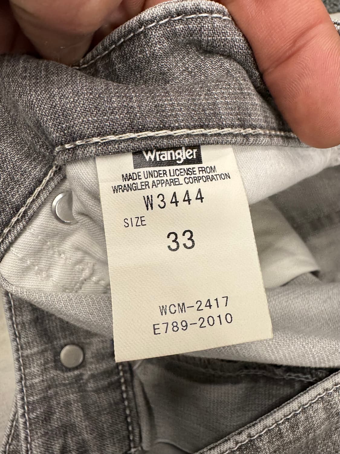 33)랭글러 빈티지 w3444 그레이 데님팬츠 상품이미지7