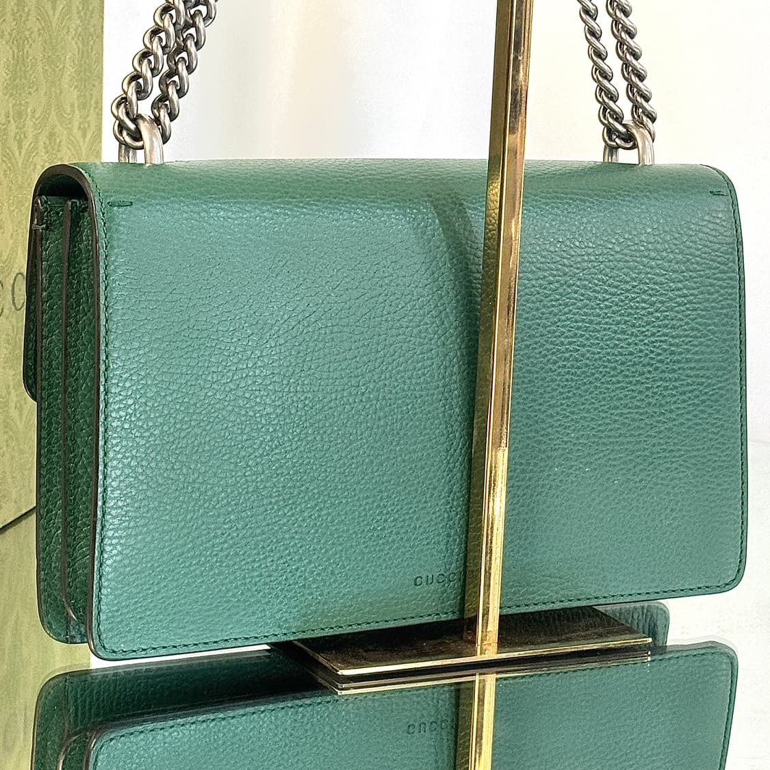 구찌 디오니서스 그린 레더 스몰 숄더백 상품이미지7