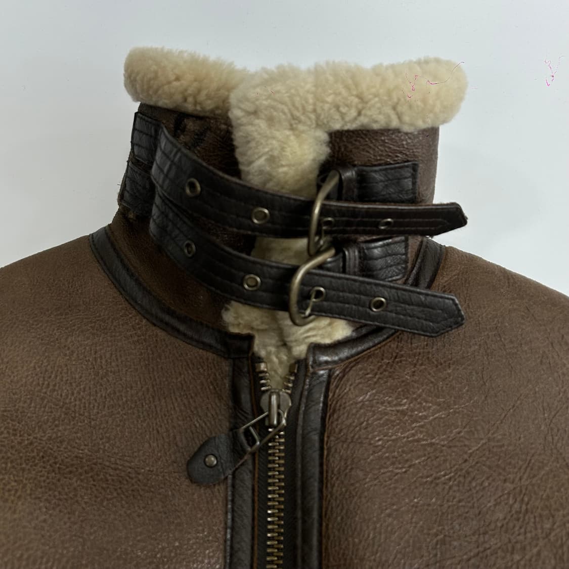 Vintage 빈티지 트윈 넥버클 무스탕 상품이미지6