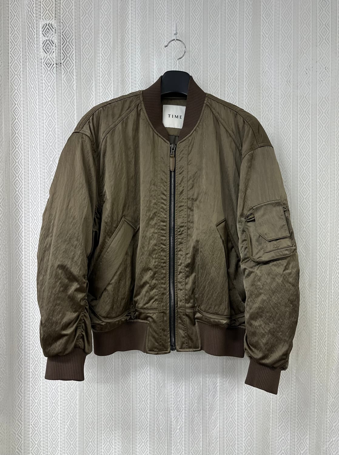 (105)타임옴므 22FW MA-1 오버핏 봄버 자켓 카키 상품이미지1