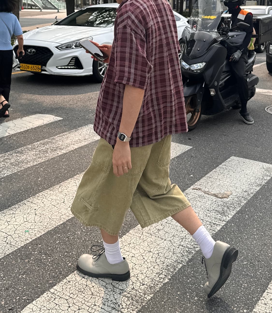 인템포무드 유즈드 워시 버뮤다 팬츠(L) 상품이미지2