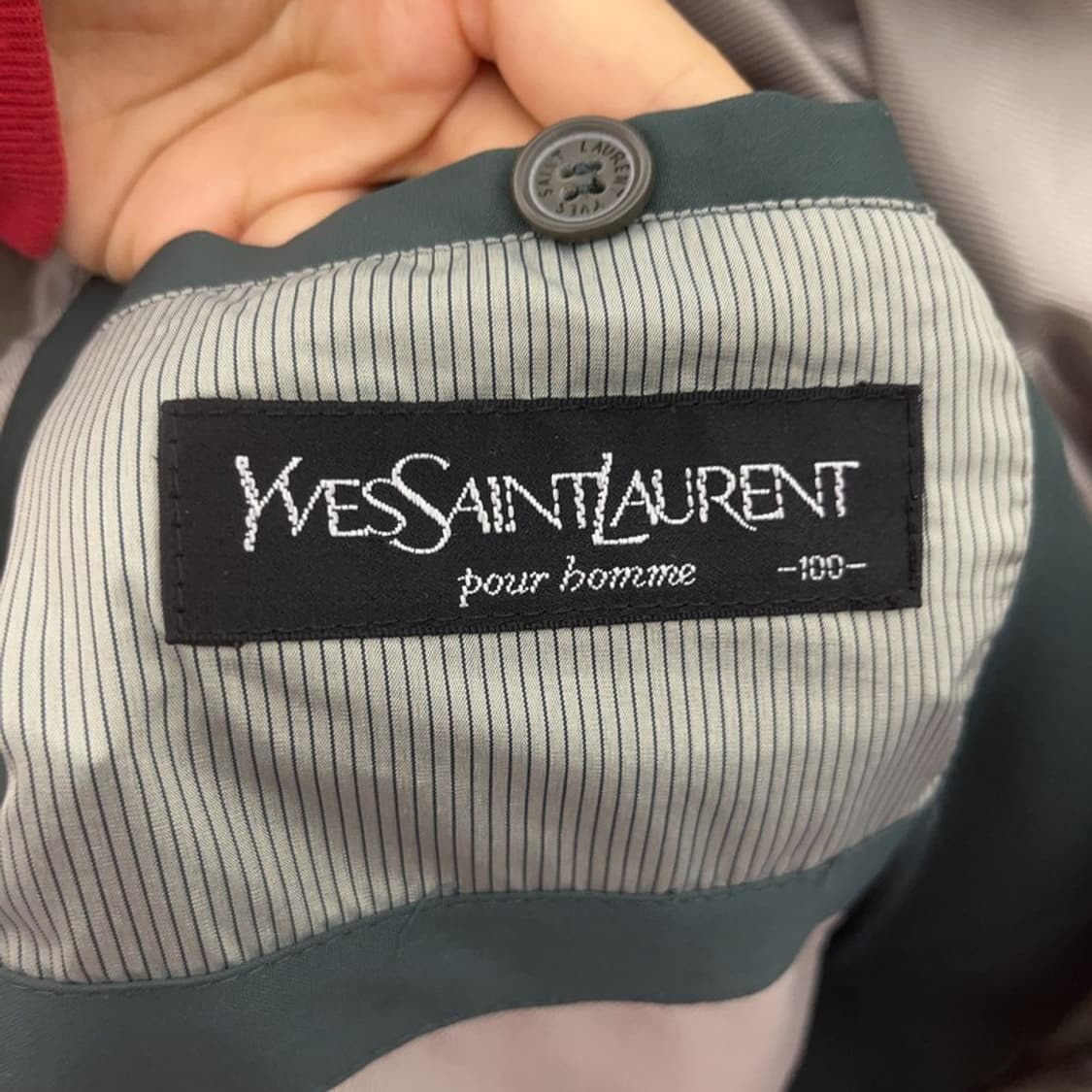 입생로랑 빈티지 시크 90's 폴리쉘 블루종 자켓 100 C09226 상품이미지6