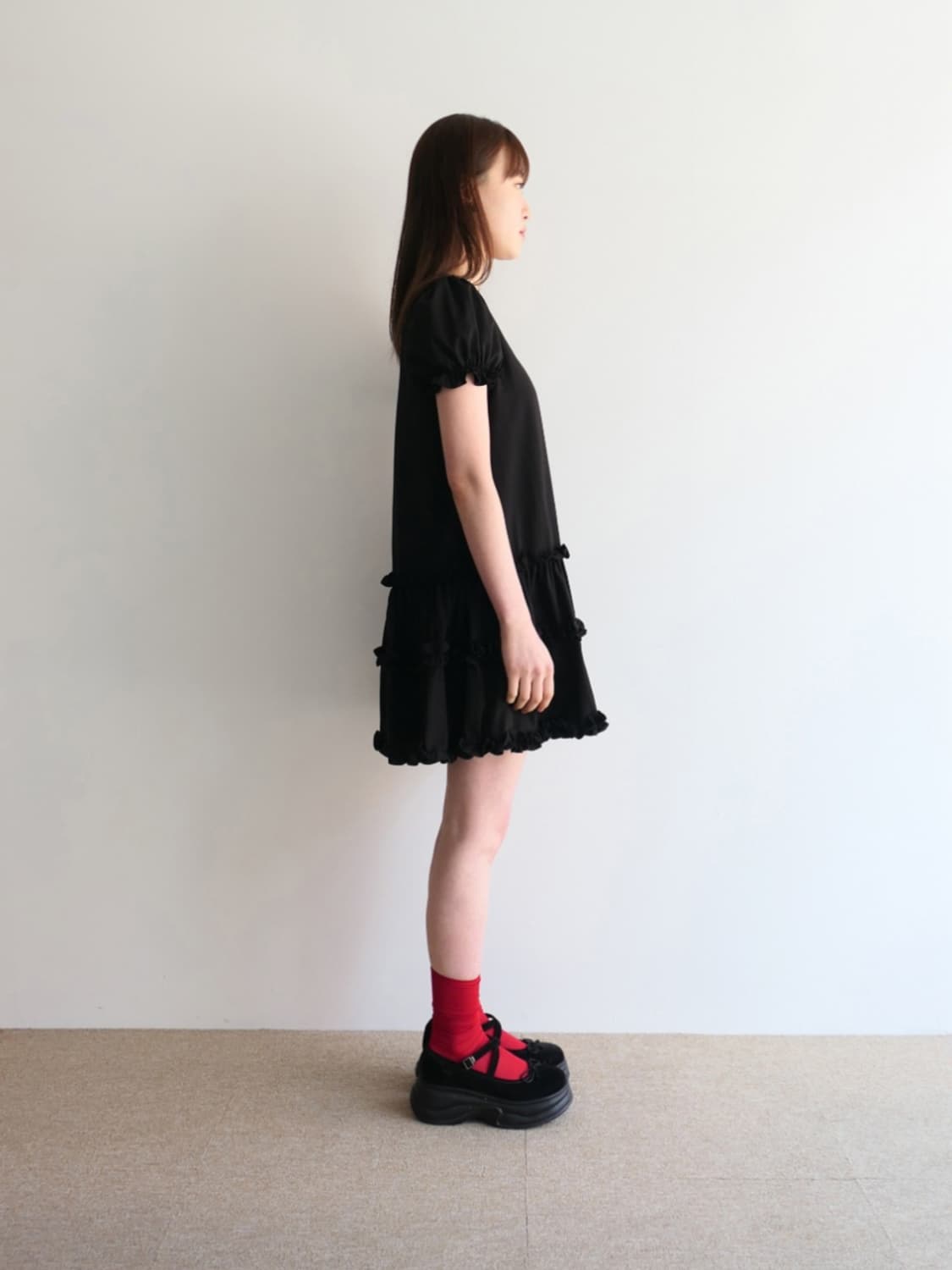 피타 에이 프릴 미니 원피스(블랙) 상품이미지3