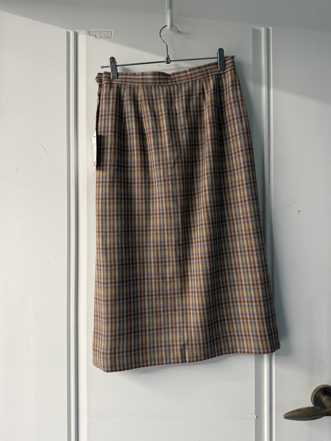 일본빈티지 체크 롱스커트 상품이미지8