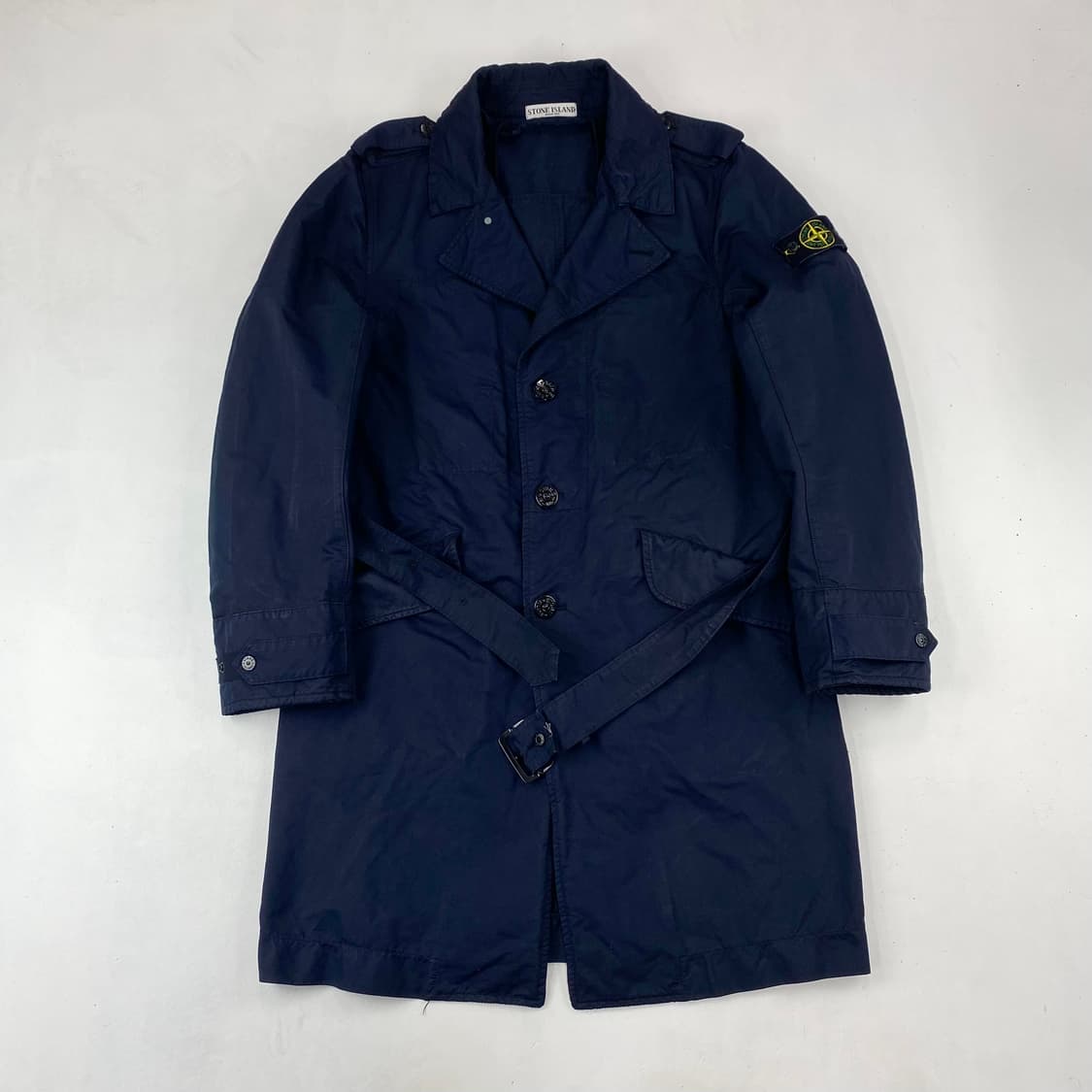스톤아일랜드 10A/W 아카이브 네이비 트렌치 코트 (100) 상품이미지2