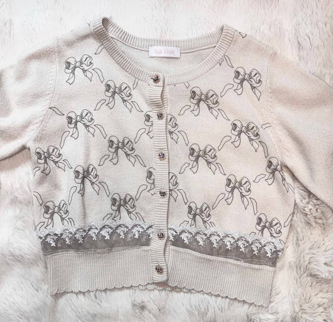 리즈리사 리본 가디건 상품이미지2