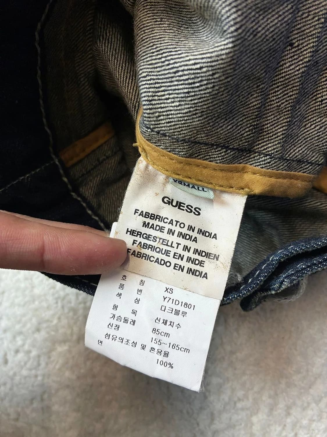 게스 00's Y2K 워시드 데님 자켓 PN5935 상품이미지9