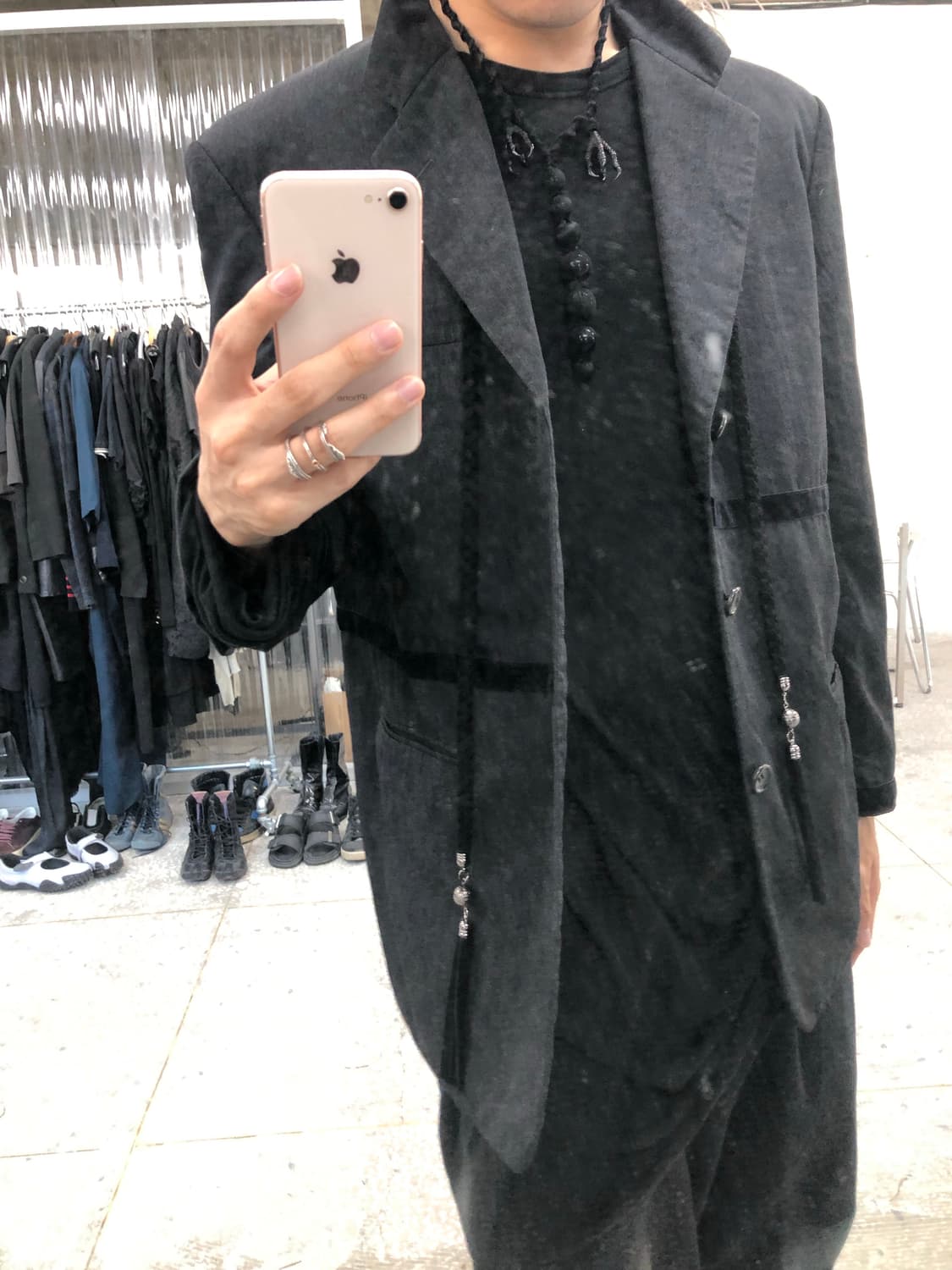꼼데가르송 99aw 아카이브 다나카 옴므 위빙 체인 테일러드 자켓  상품이미지10