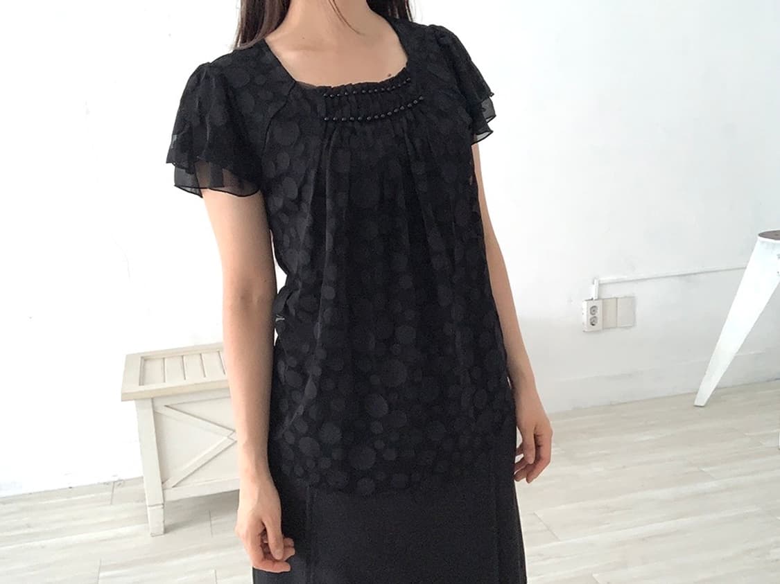 Black dot Blouse 상품이미지3