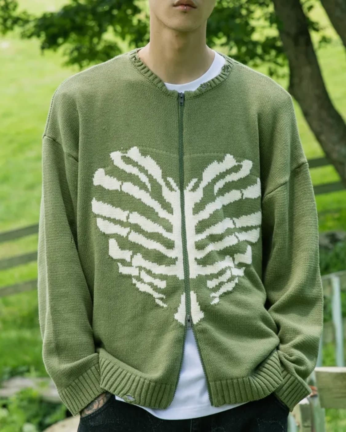 엑스톤즈 보운 니트 집업 상품이미지6