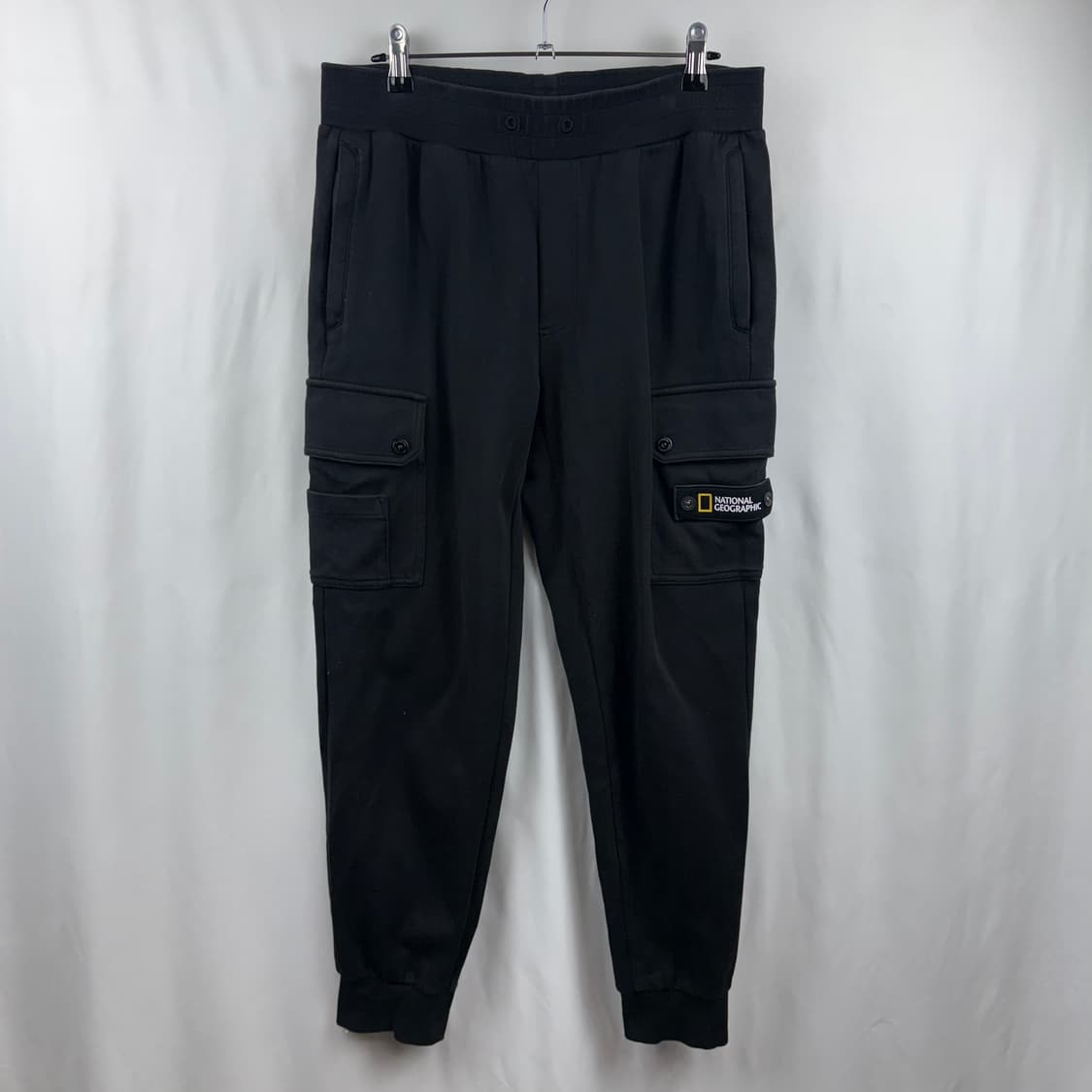 (M) 내셔널지오그래픽 카고 스웻 조거 팬츠 블랙 상품이미지2