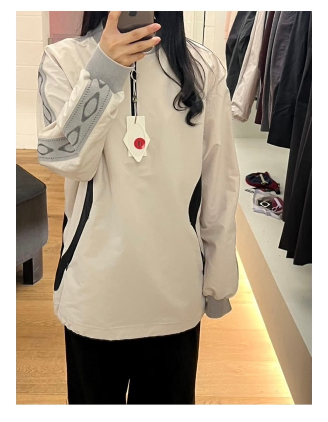 미스치프 룸버스 하프 집업 트랙 탑 M 상품이미지2