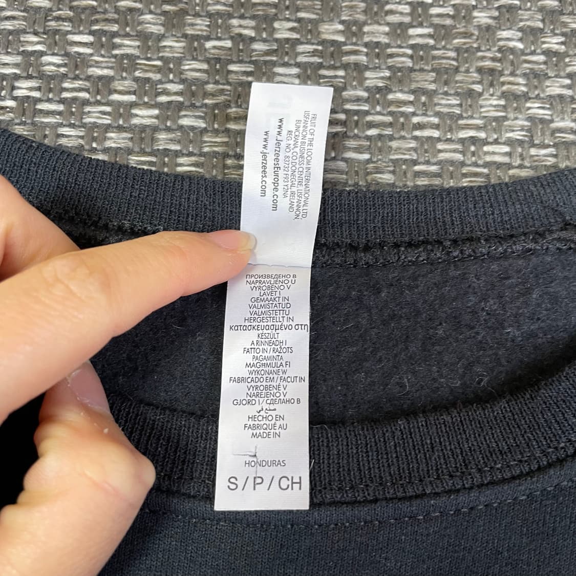 빈티지 블랙 프린팅 기모 맨투맨 스웻셔츠 S 상품이미지7