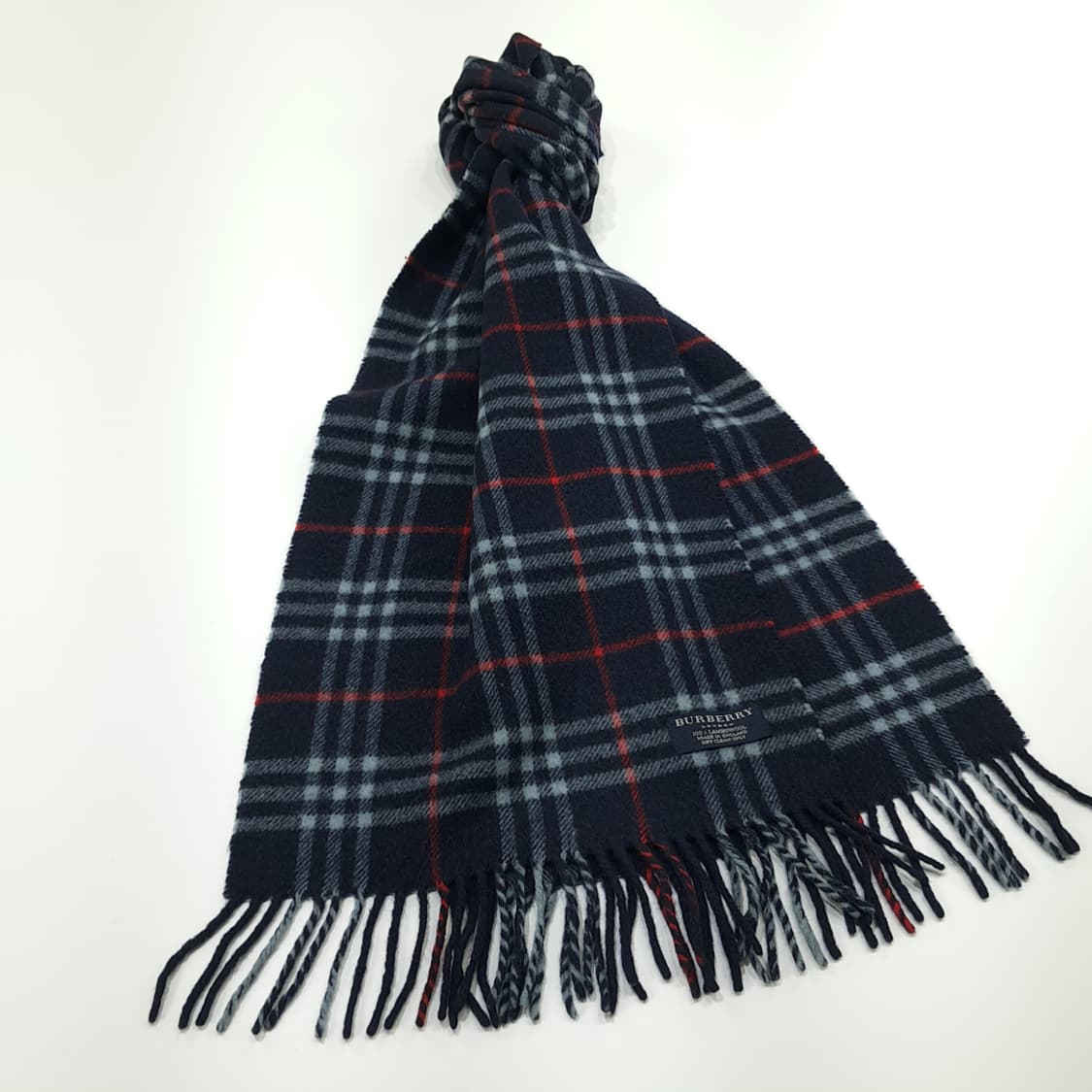 MX278 버버리 다크네이비 노바체크 램스울 목도리 머플러 상품이미지2