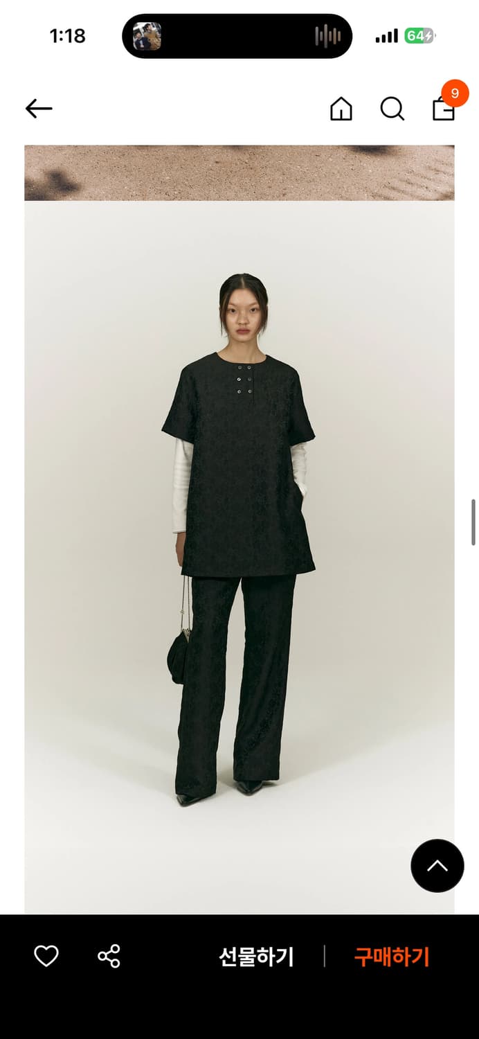 솔티페블 원피스 블랙 DAMASK JACQUARD DRESS 상품이미지1