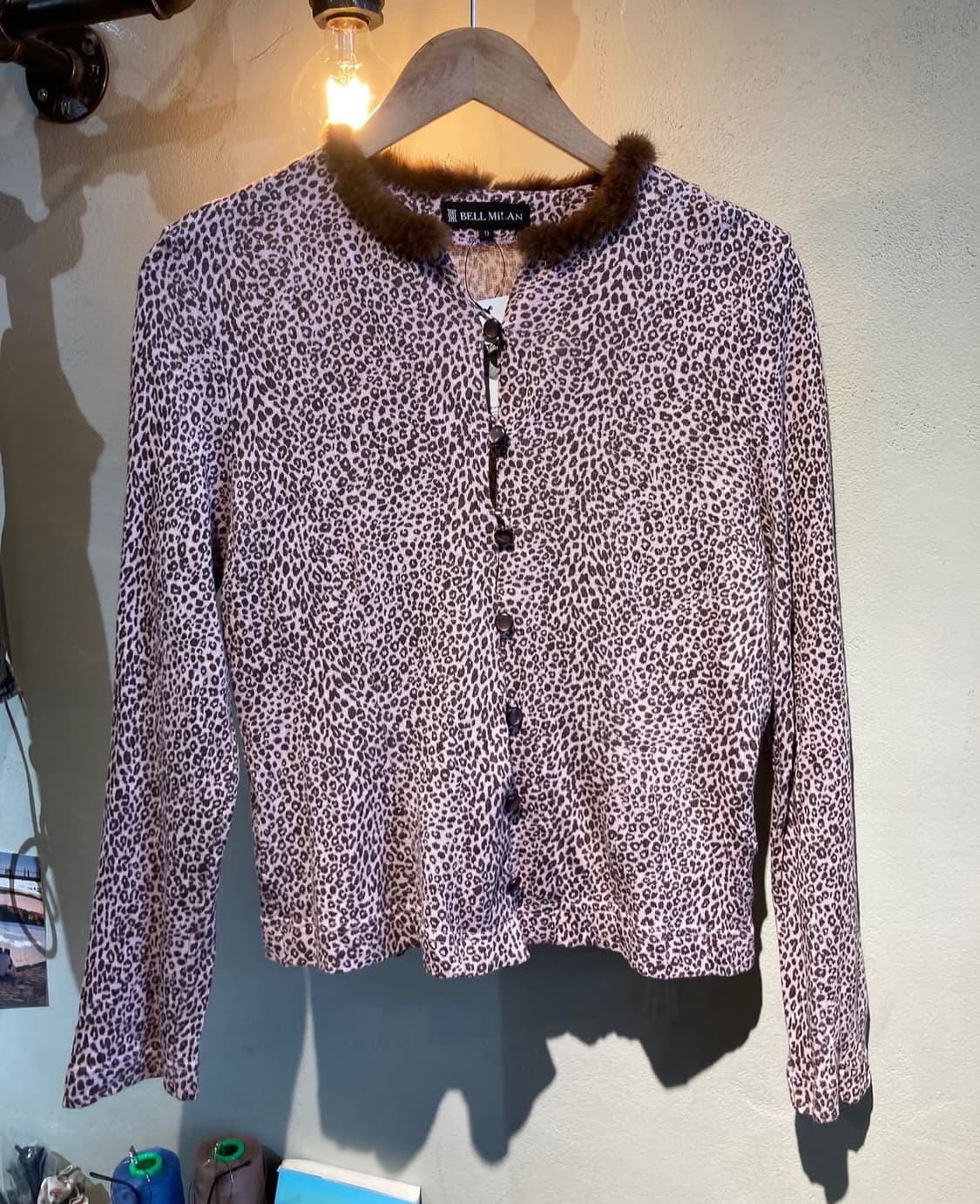 호피 니트 가디건 상품이미지1